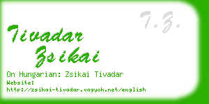 tivadar zsikai business card